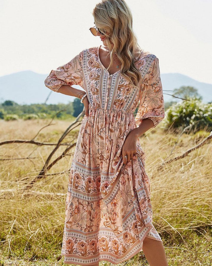 LIANA - FLORAL BOHO DRESS