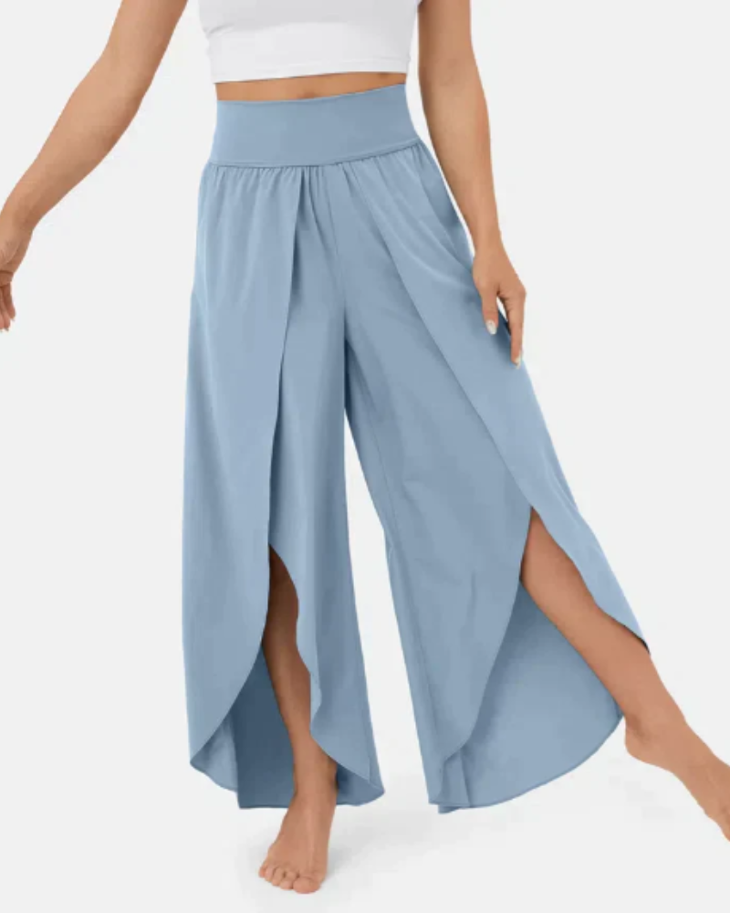JELA - SPLIT WIDE LEG PALAZZO PANTS
