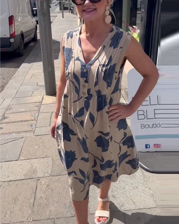 BAROMIA - SLEEVELESS PRINTED DRESS