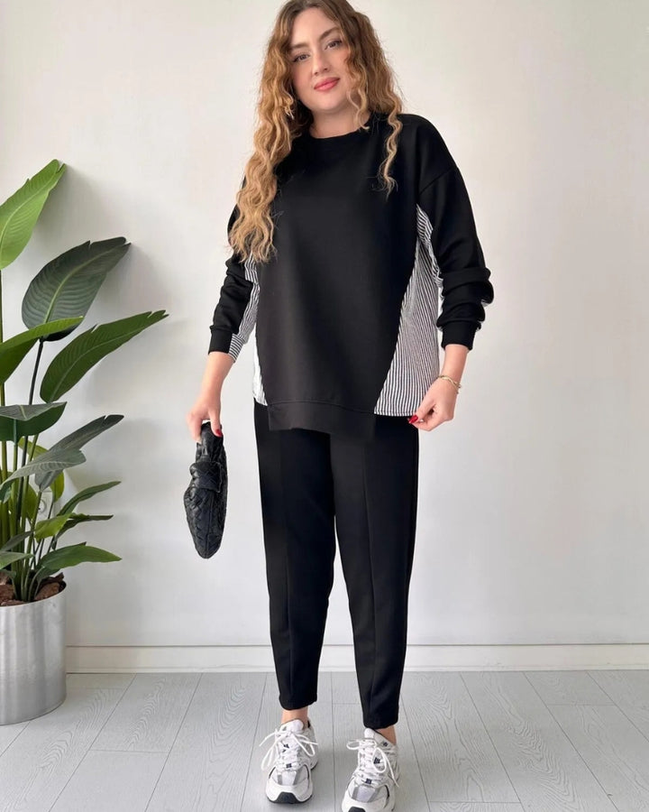 MARIANELA - Casual two-piece suit with color blocks