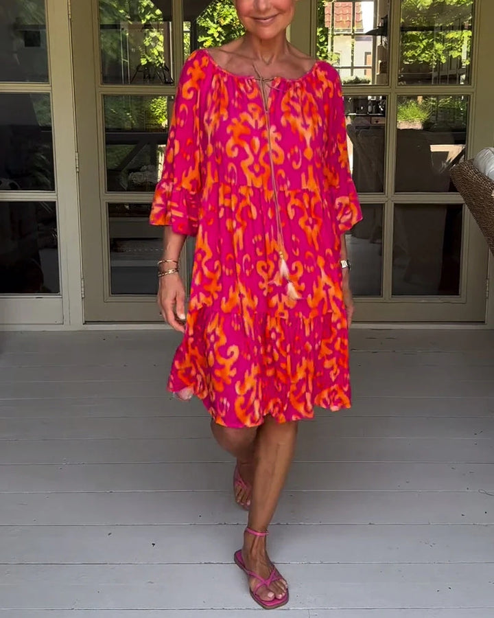 YVONNE - Relaxed Bell-Sleeve Dress
