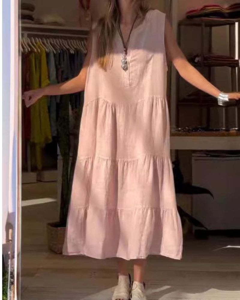 AROMEA - Sleeveless Linen Dress