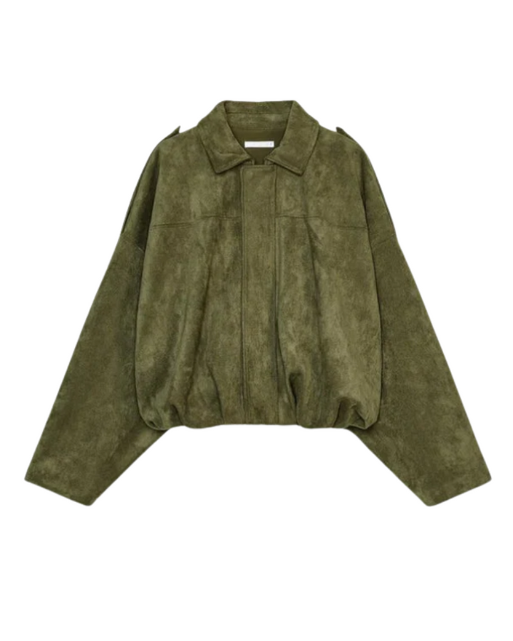 CORALIA - Suede Bomber Jacket