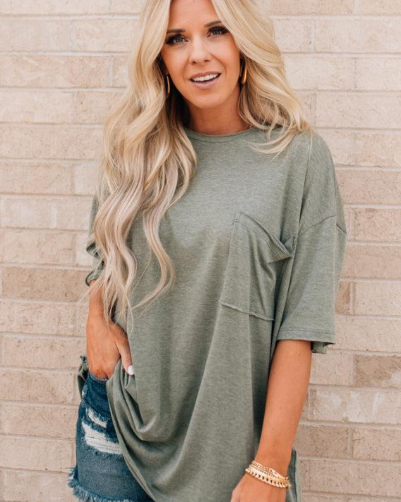 AIMEA - Raw Edge Boxy Tee