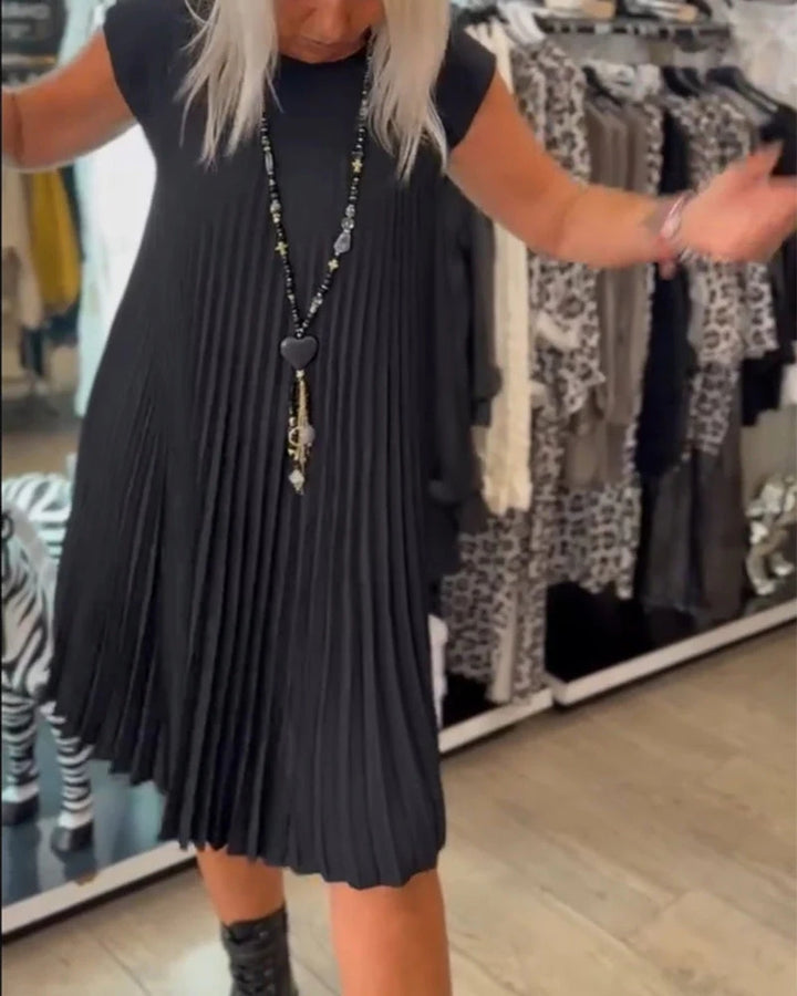 MEREDITH - Casual dress with round neckline