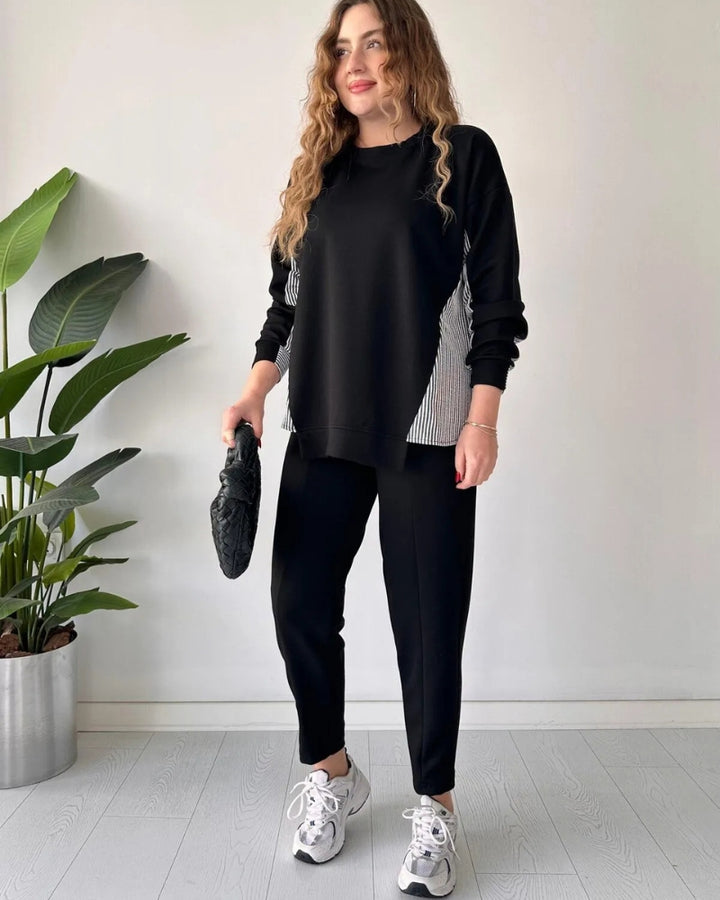 MARIANELA - Casual two-piece suit with color blocks