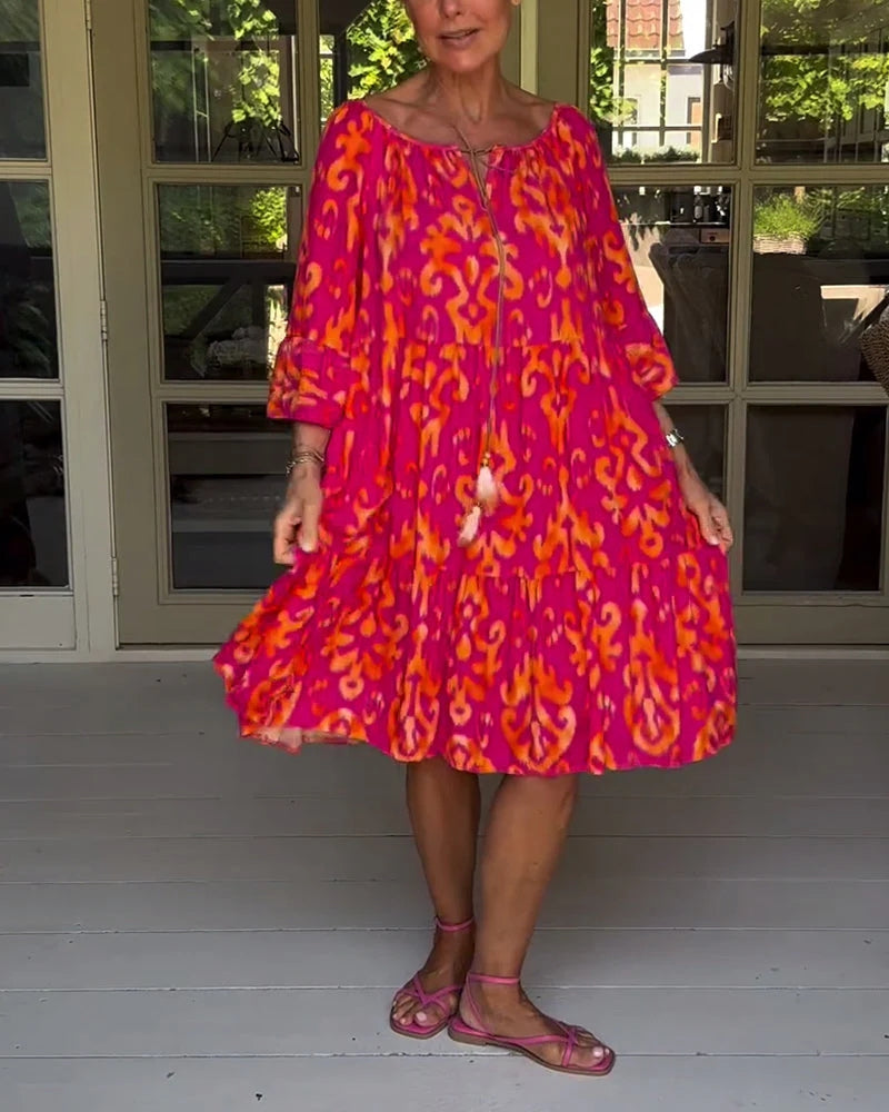 YVONNE - Relaxed Bell-Sleeve Dress