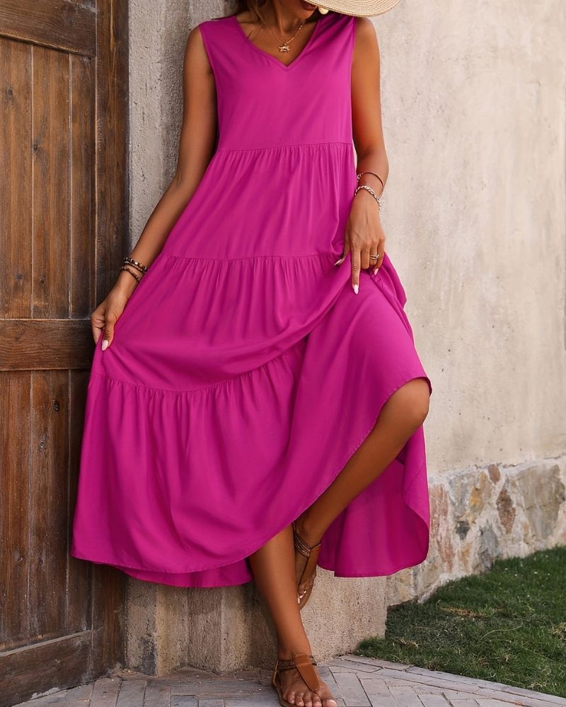 IVY - ELEGANT V-NECK DRESS