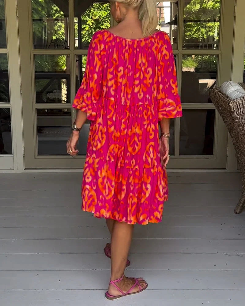 YVONNE - Relaxed Bell-Sleeve Dress