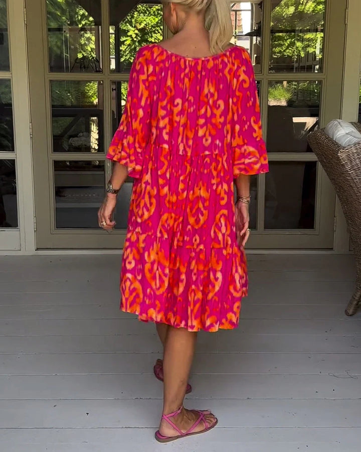 YVONNE - Relaxed Bell-Sleeve Dress