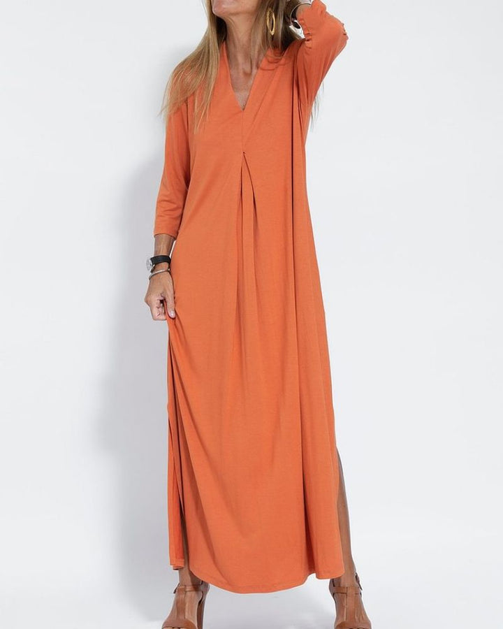 AURATY - Casual V-neck Comfortable Dress