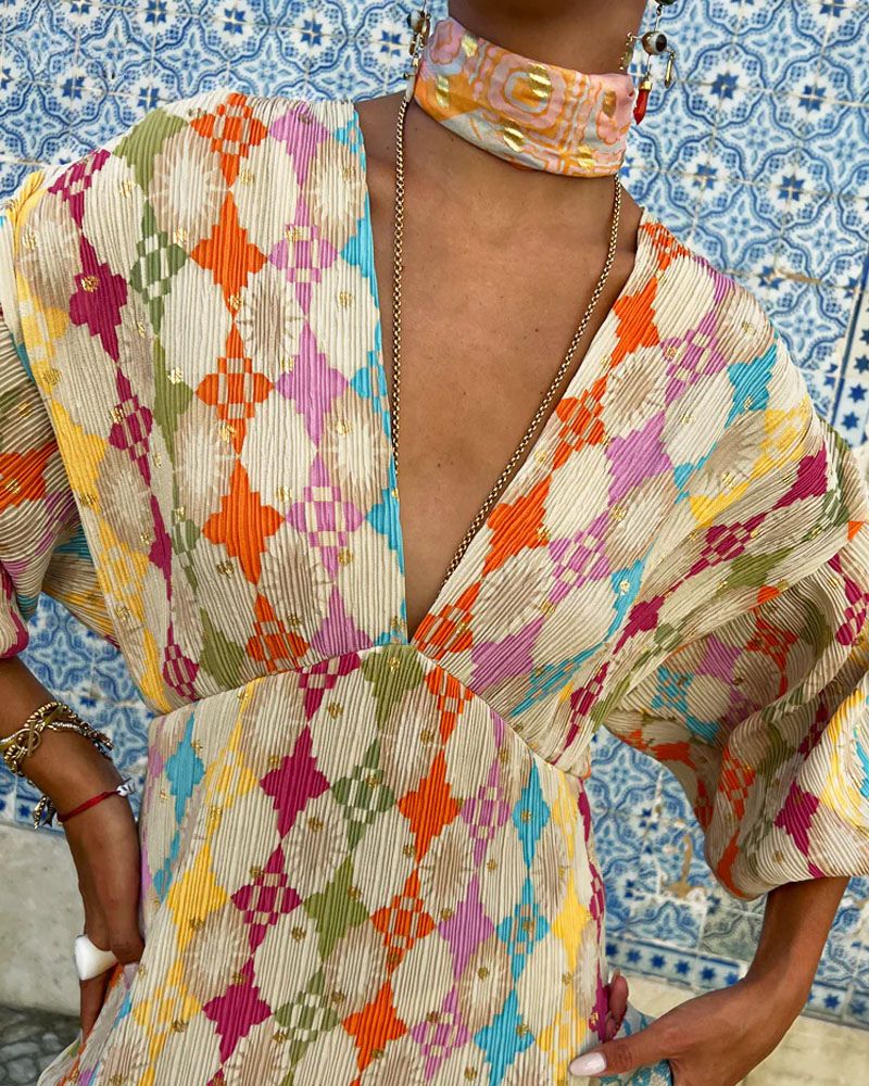 ADELA - Colorful maxi dress