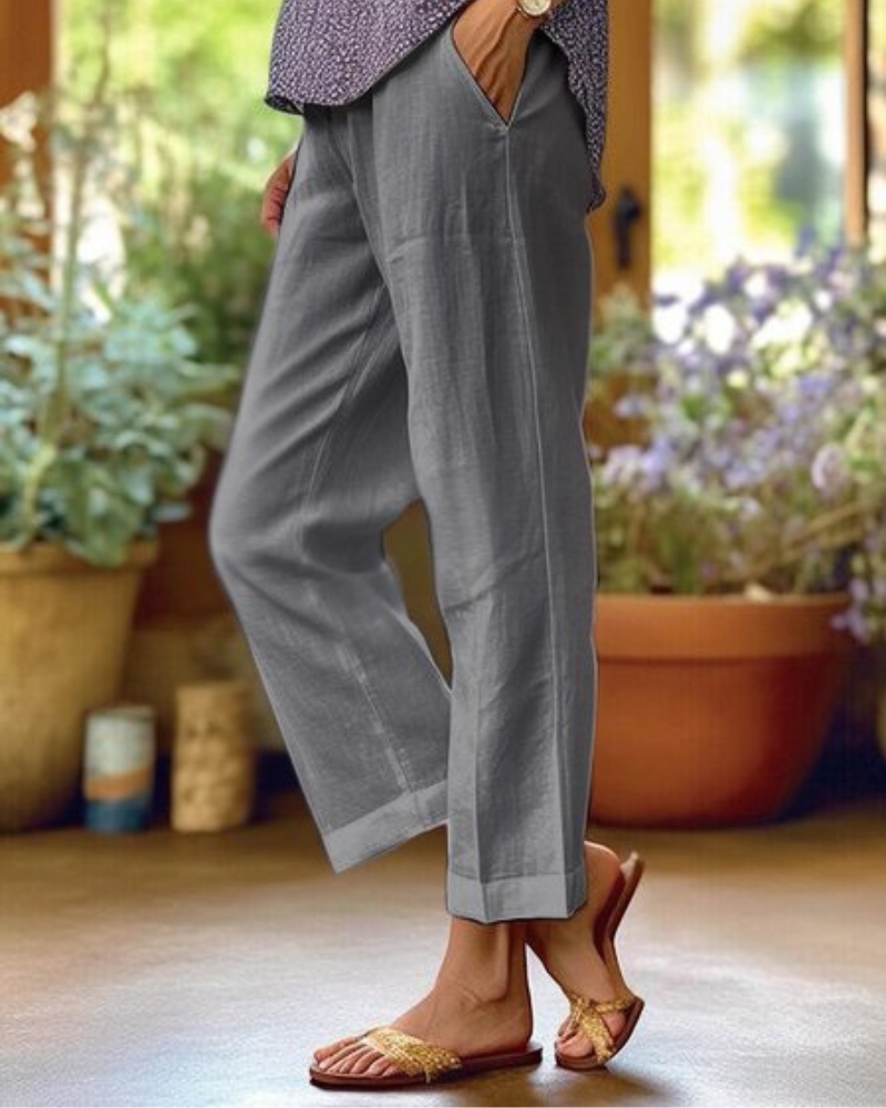 ADARA - ELEGANT LINEN AND COTTON PANTS