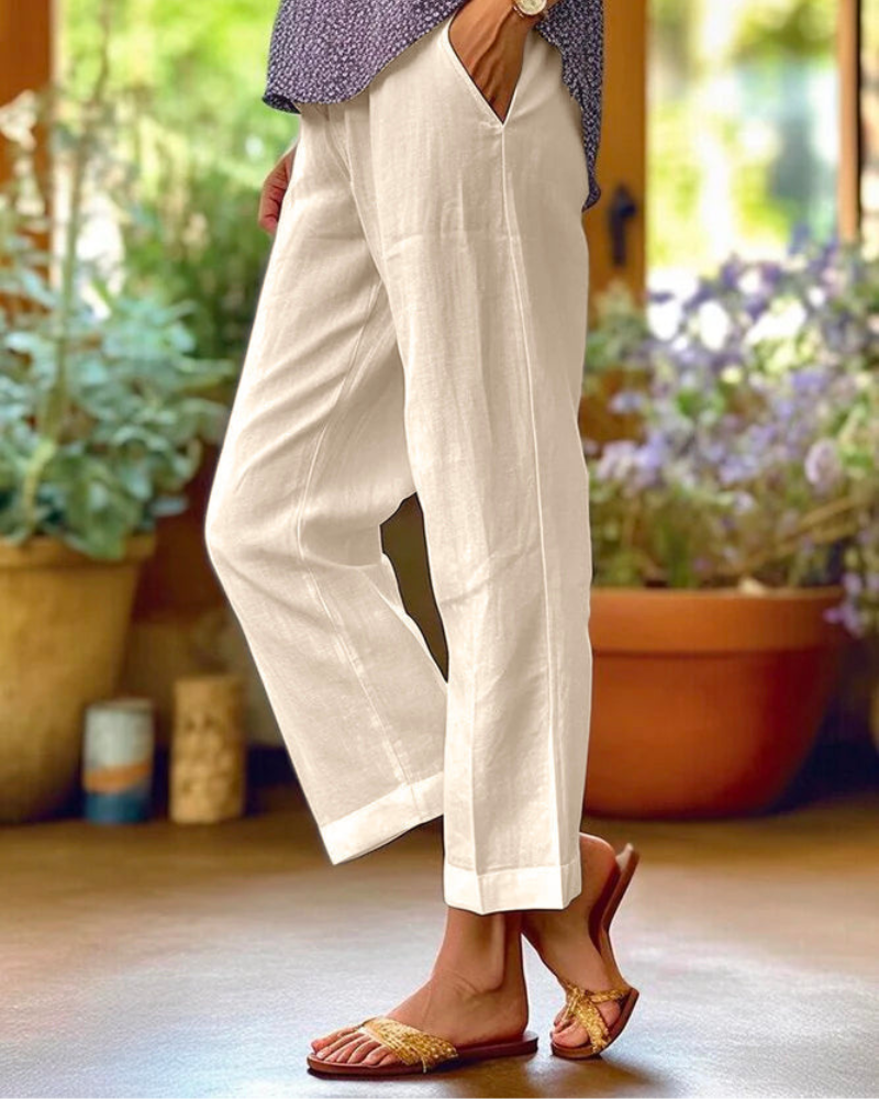 ADARA - ELEGANT LINEN AND COTTON PANTS