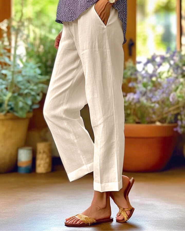 ADARA - ELEGANT LINEN AND COTTON PANTS
