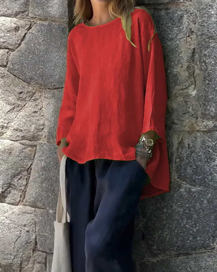 MEDANA - Cotton and linen long sleeve shirt