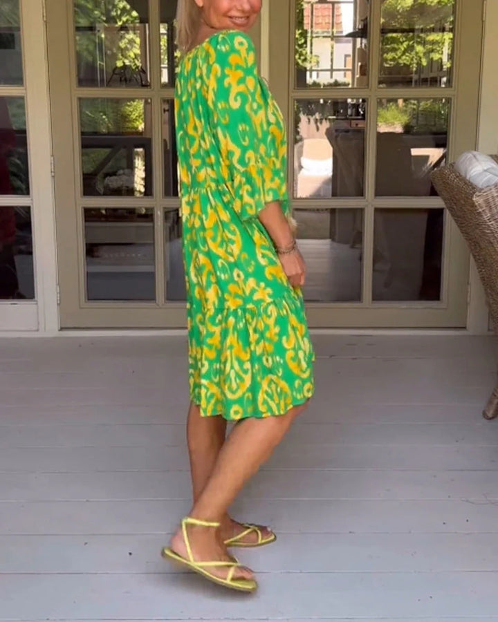 YVONNE - Relaxed Bell-Sleeve Dress