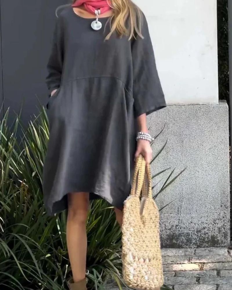 SAURI - Casual solid color dress