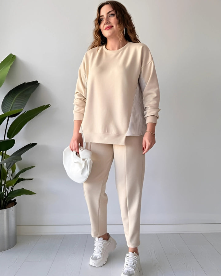 MARIANELA - Casual two-piece suit with color blocks