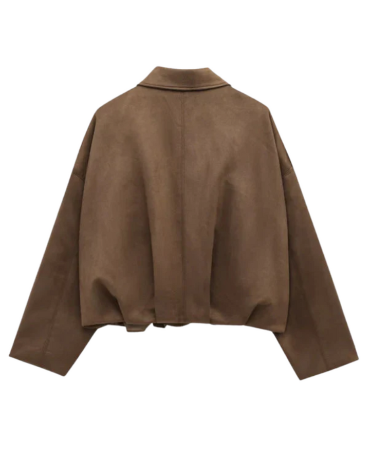 CORALIA - Suede Bomber Jacket