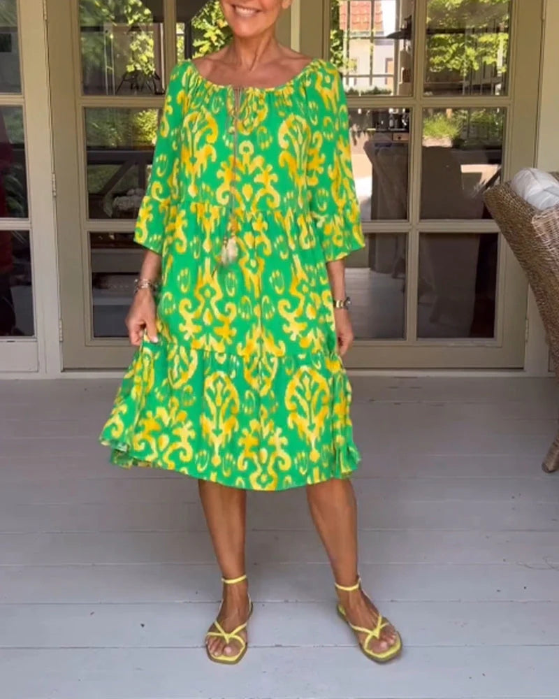 YVONNE - Relaxed Bell-Sleeve Dress