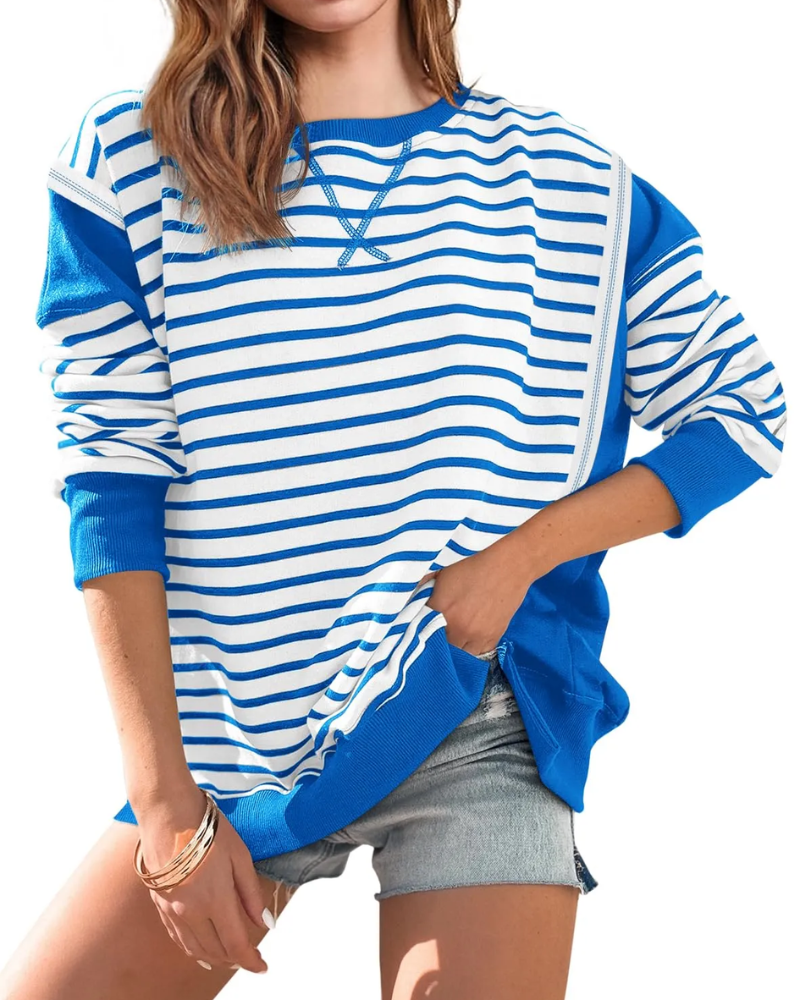 SONERA - Striped Color Block Pullover