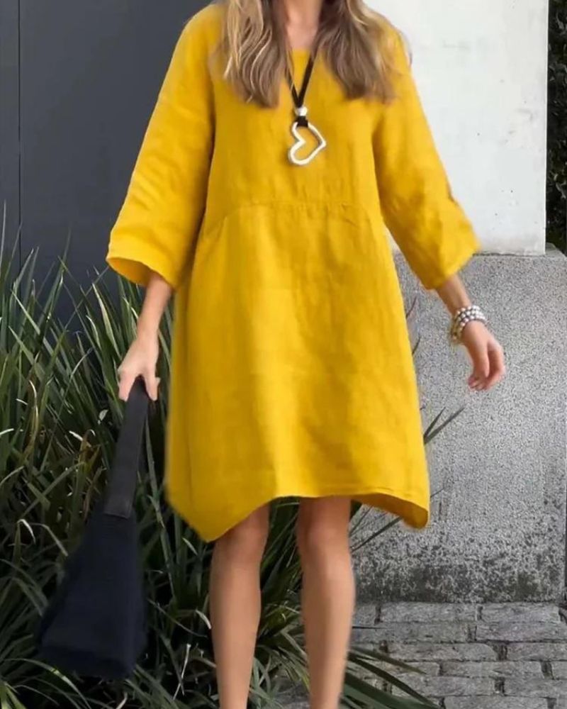 SAURI - Casual solid color dress