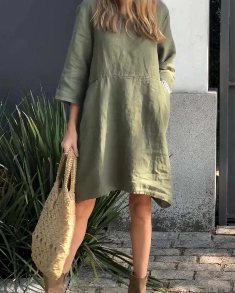 SAURI - Casual solid color dress
