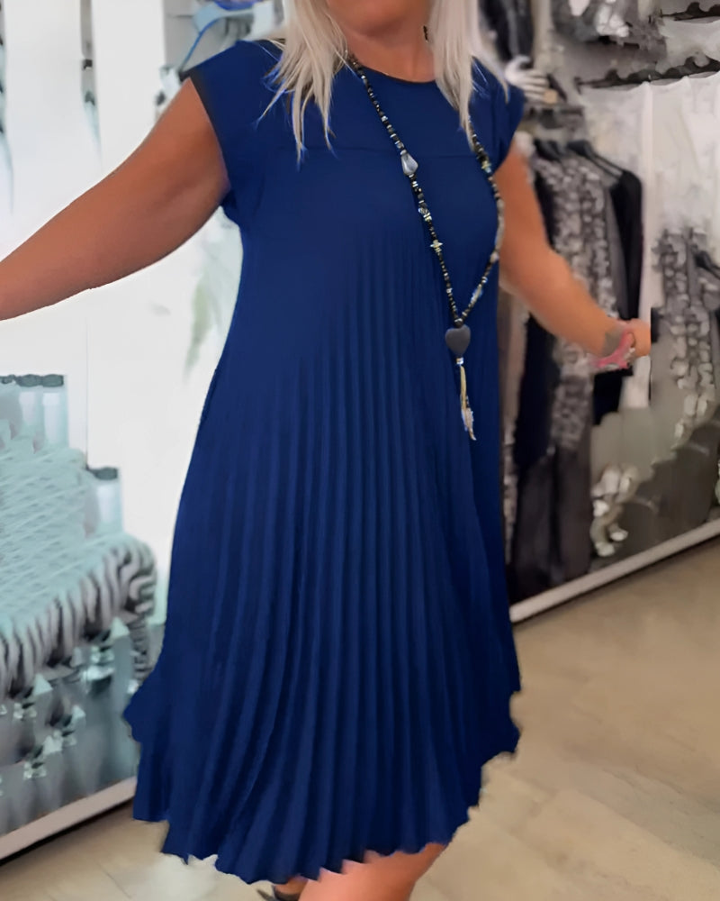 MEREDITH - Casual dress with round neckline
