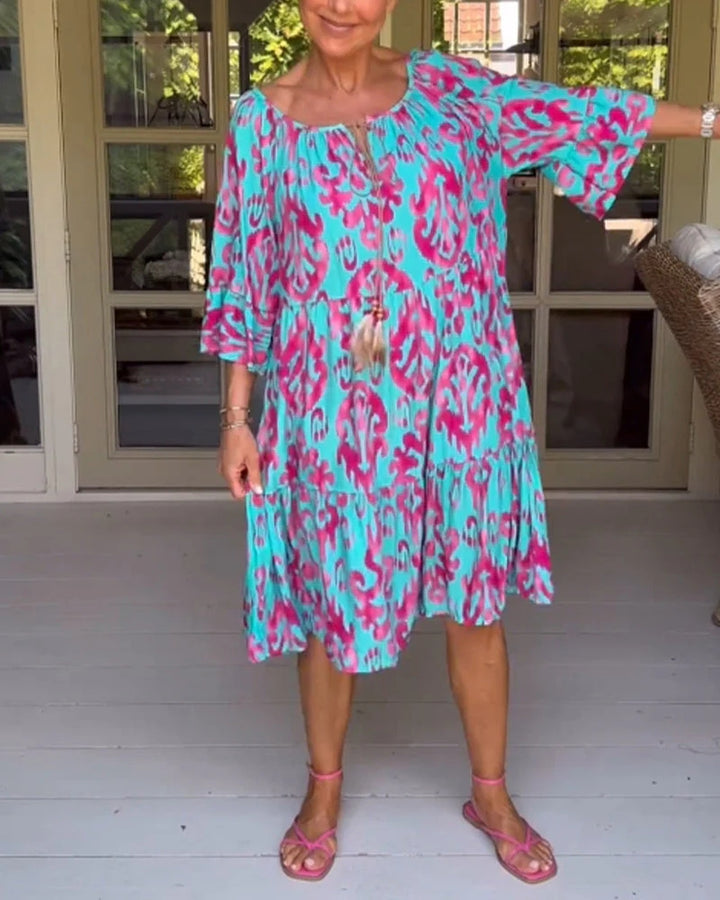 YVONNE - Relaxed Bell-Sleeve Dress