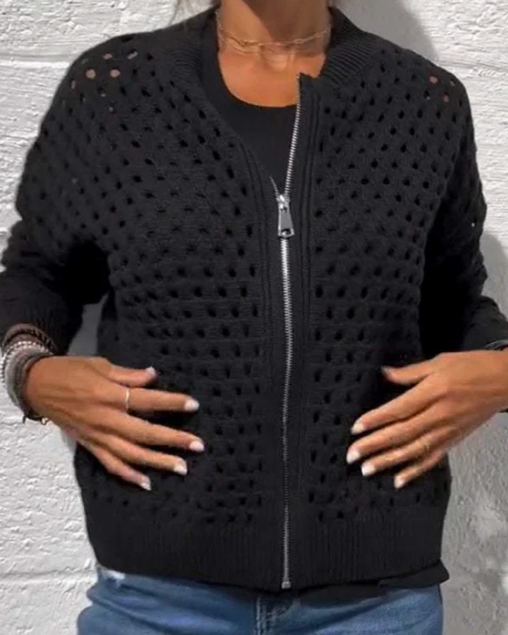 LESLA - Knitted Jacket With Zipper