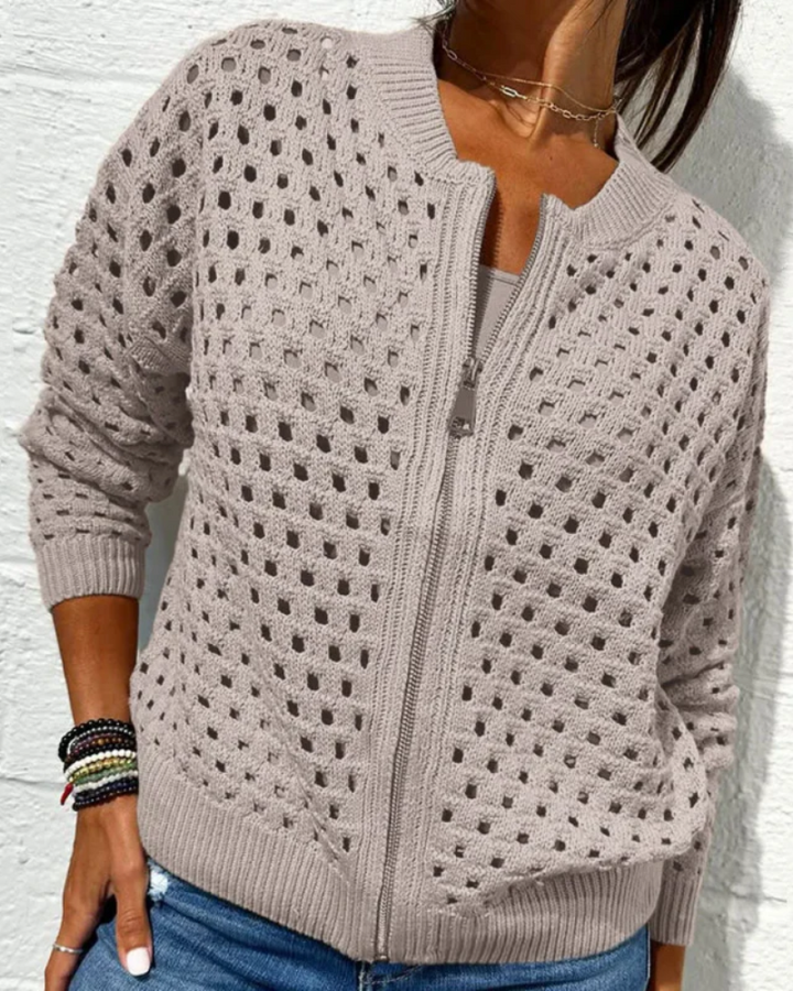 LESLA - Knitted Jacket With Zipper