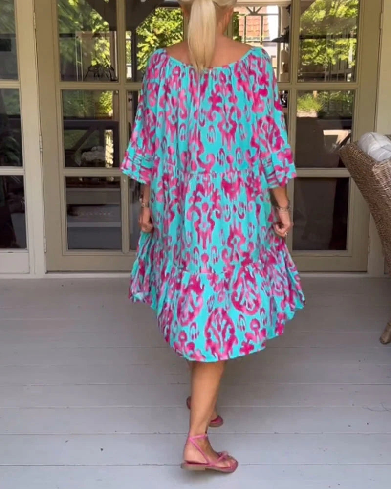 YVONNE - Relaxed Bell-Sleeve Dress