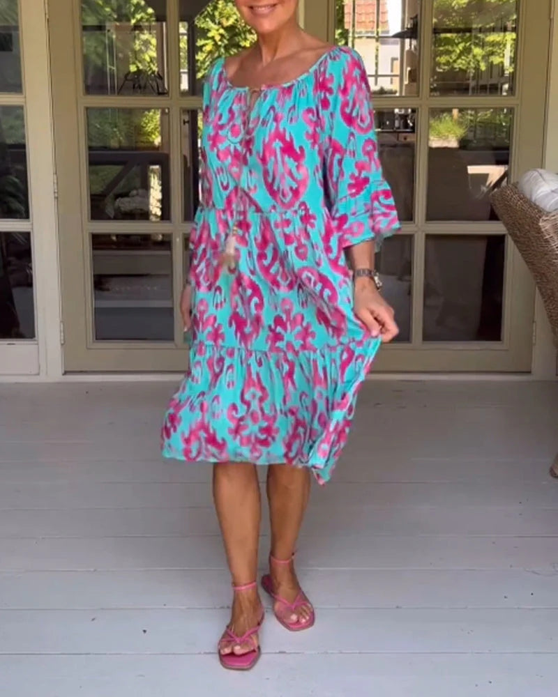 YVONNE - Relaxed Bell-Sleeve Dress